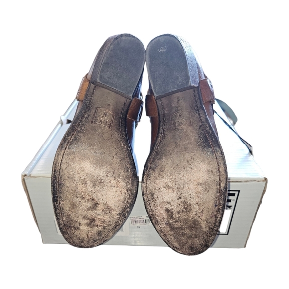 Frye Tabitha Harness Short Boots Cognac Size 6.5 - Picture 5 of 8